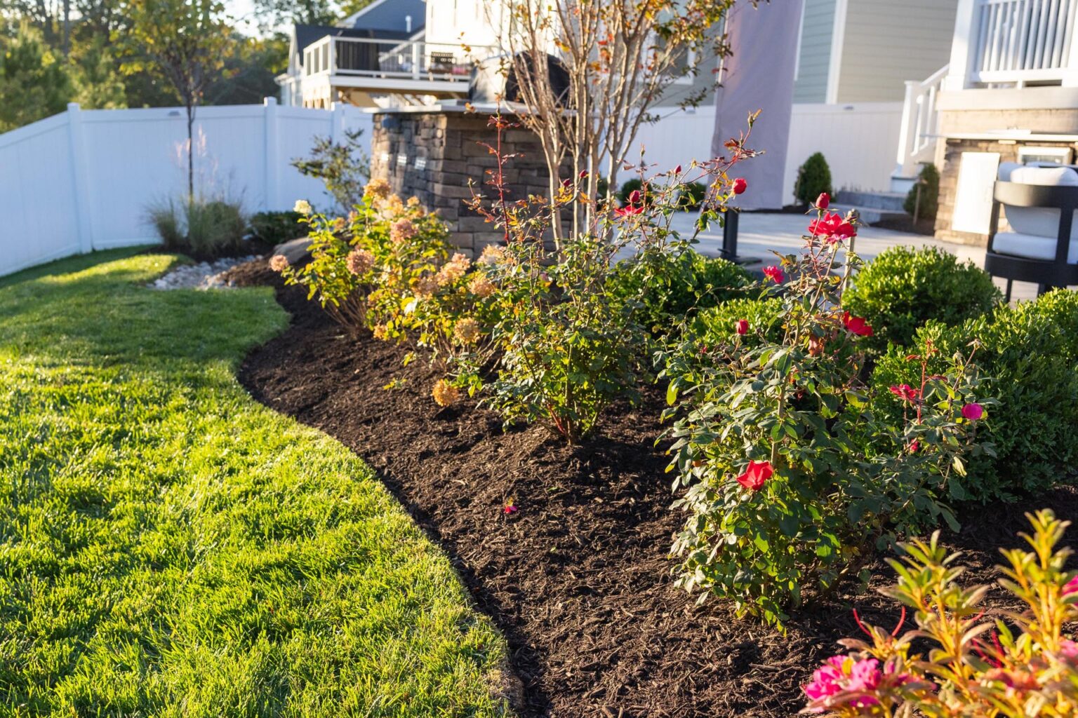 Initial Landscape Bed Cleanup & Mulching, Northern VA