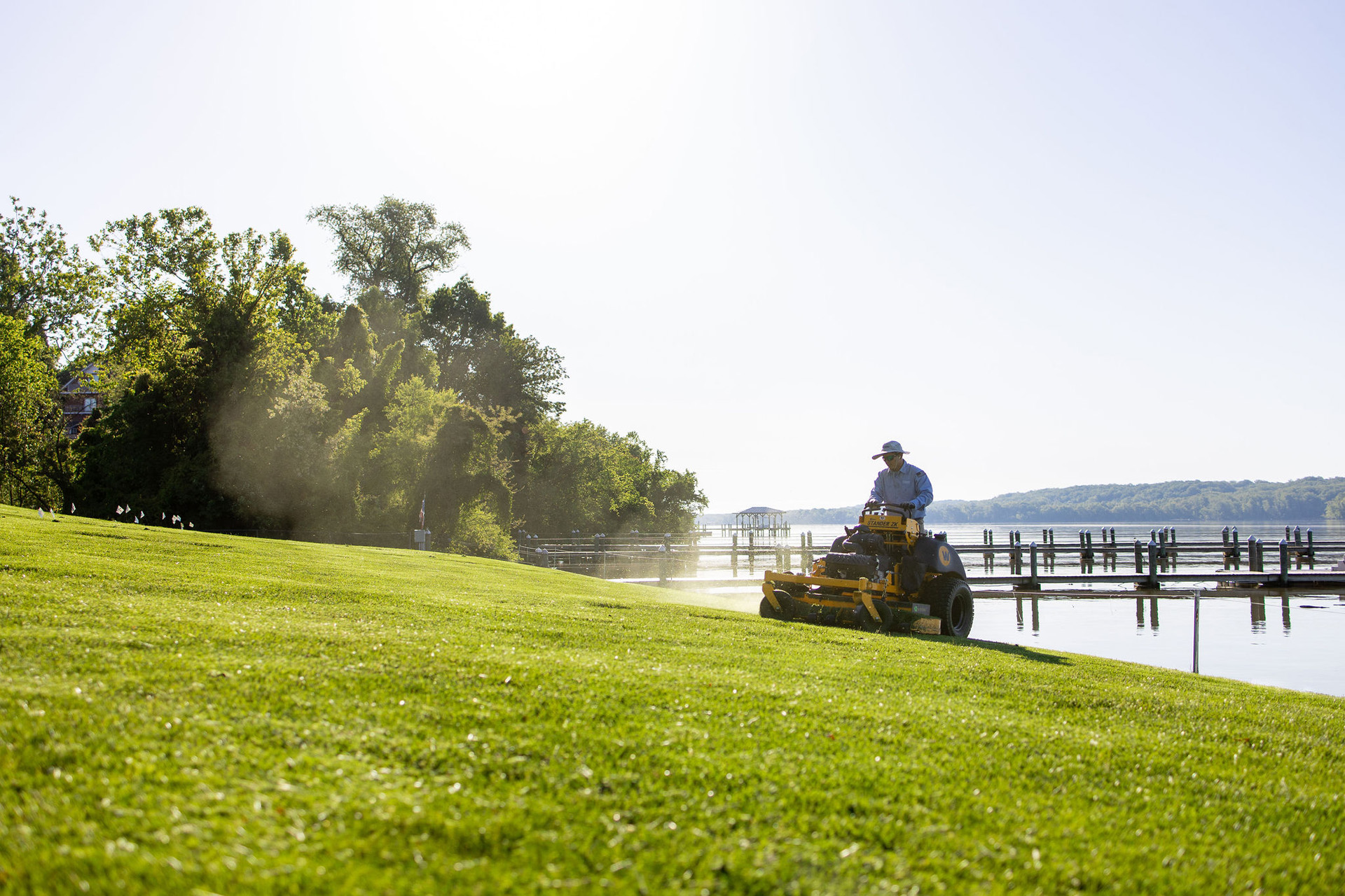 Independence Landscape mowing a lawn in great falls, VA